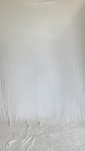 Transparent midi white resortwear shirt dress - Custom Made - Bastet Noir