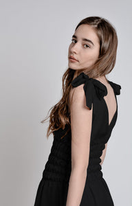 Black Flowy Ethereal Maxi Dress - Custom Made - Bastet Noir