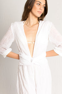 White resortwear jumpsuit - Custom Made - Bastet Noir