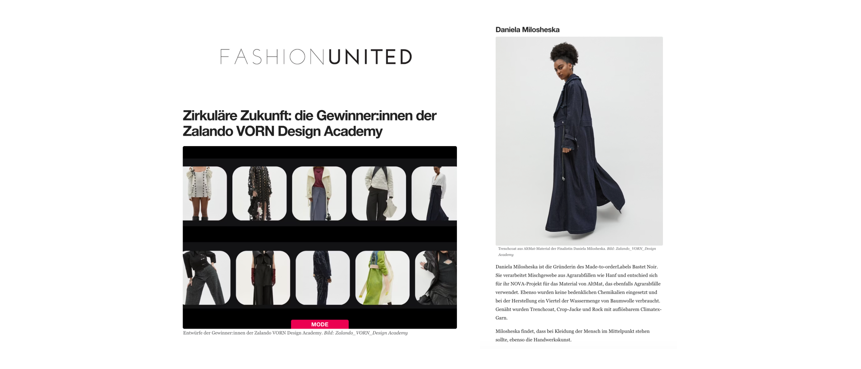 Fashion United Bastet Noir Press Clipping