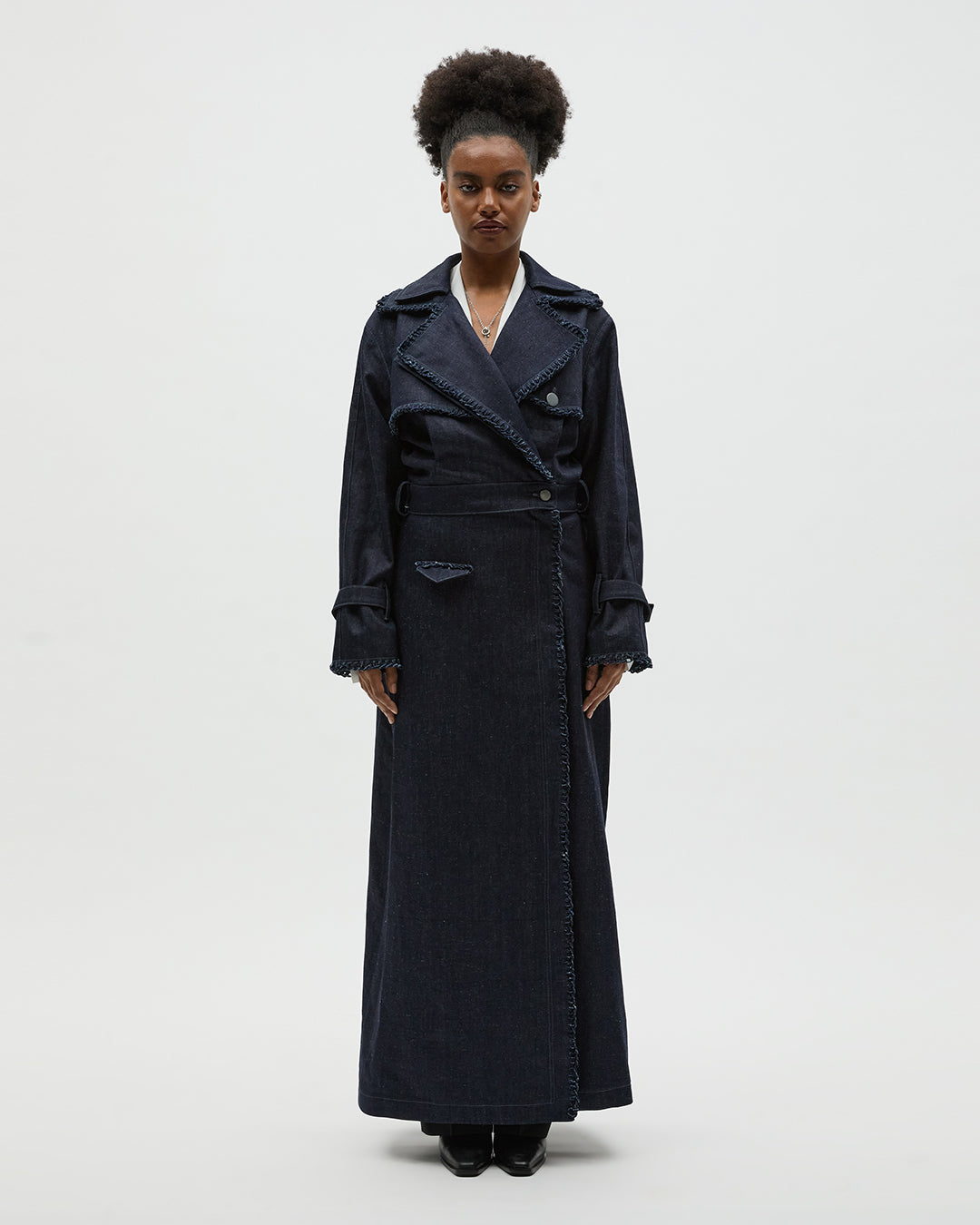 Sustainable Modular Maxi Trench Coat | BastetNoir