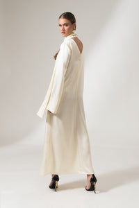 Cream White Ankle Length Bridal Maxi Dress - Custom Made - Bastet Noir