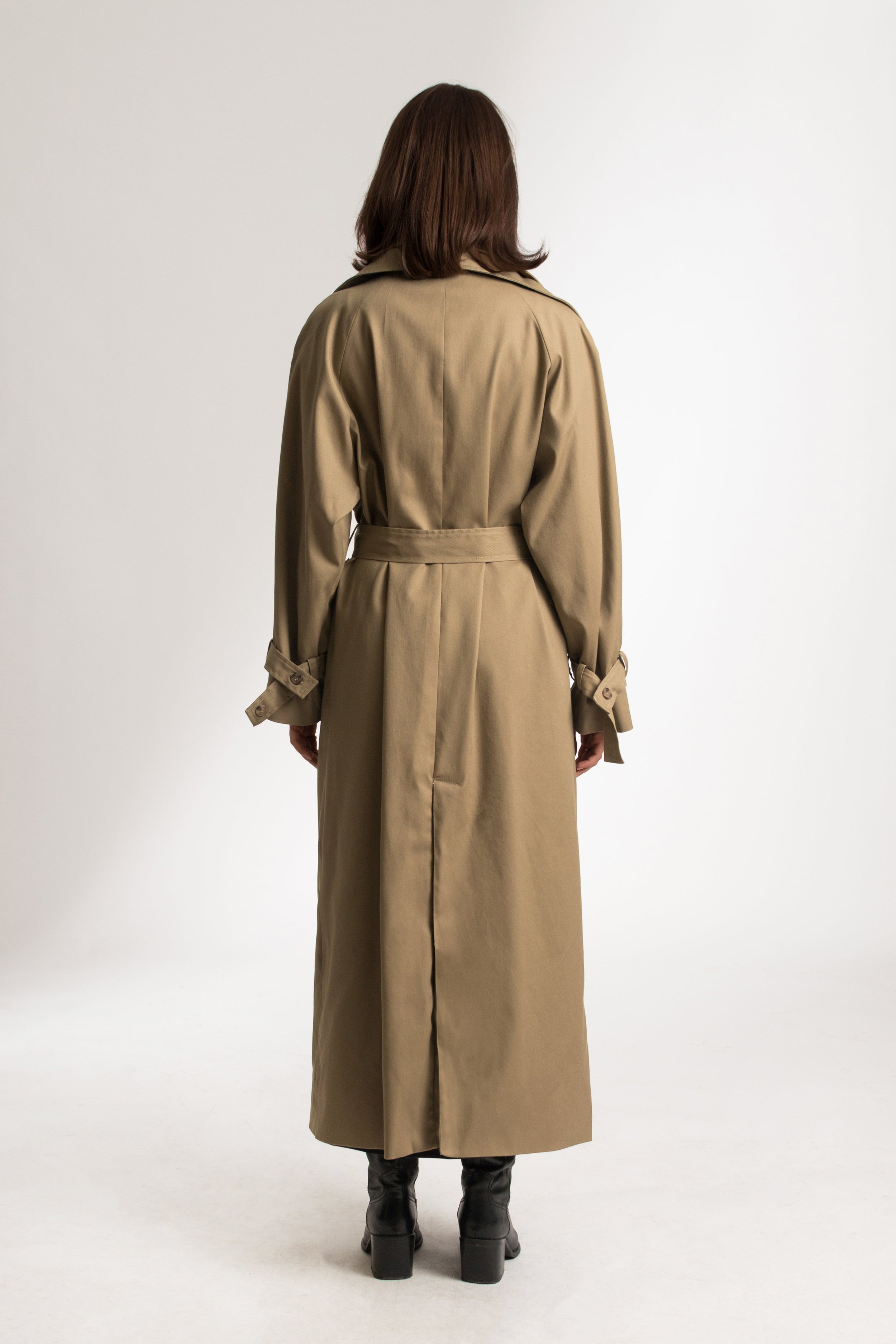 Cream Cotton Oversized Everyday Trench Coat - Custom Made - Bastet Noir