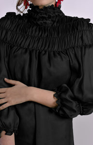 Black turtleneck maxi dress