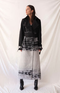 Made to measure Grey ombre trench coat - Bastet Noir