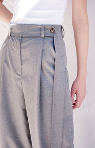 Grey wool high waist pants