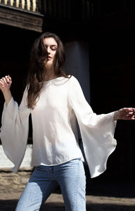 White Linen Shirt - Custom Made - Bastet Noir