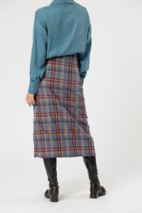 Plaid High Waist Skirt 