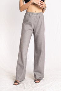 grey cashmere wrap around two piece set blazer and pants