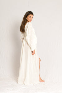 White resortwear maxi dress - Custom Made - Bastet Noir